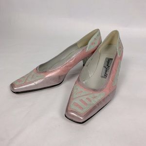Vintage Margaret Jerrold Leather Heels Sz 8.5
